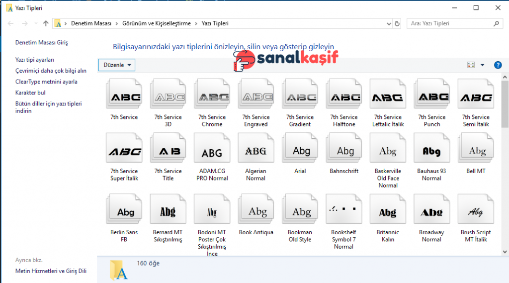 yazı fontu nasıl yüklenir