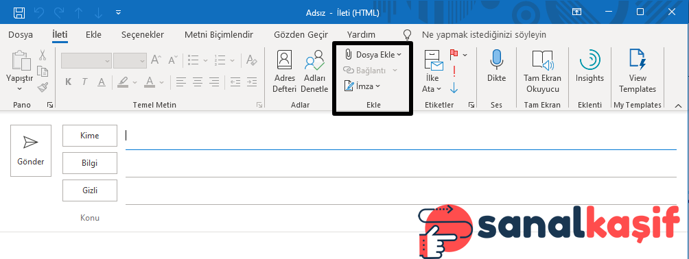 outlook e mail imza ekleme 2