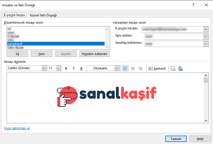 outlook e mail imza ekleme 3