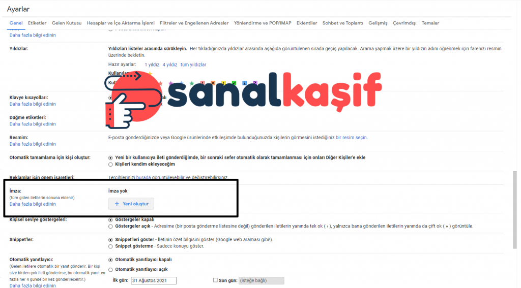 outlook e mail imza ekleme 6