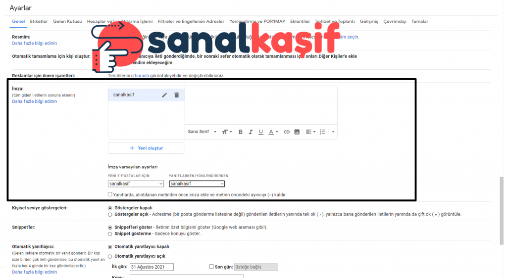outlook e mail imza ekleme 7
