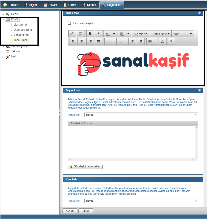 outlook e mail imza ekleme 8